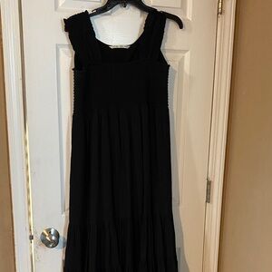 Peter Nygard Black Maxi Dress with Smocked Bodice
